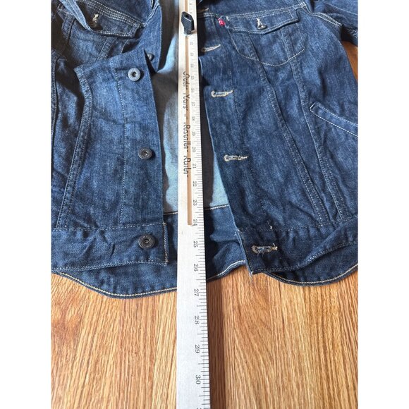 Levis Denim Trucker Jacket Dark Wash Medium Size M - Picture 5 of 15